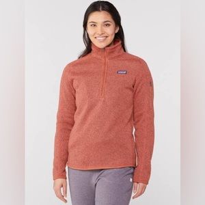 Patagonia Burl red 1/4 zip pullover top